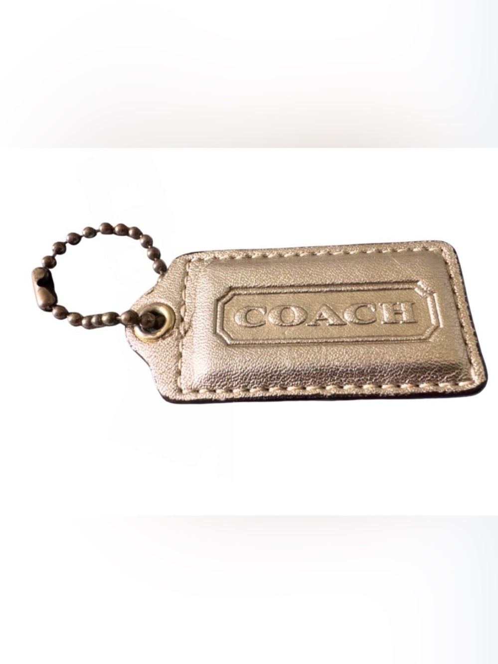 Gold Coach Replacement Tag on Chain
